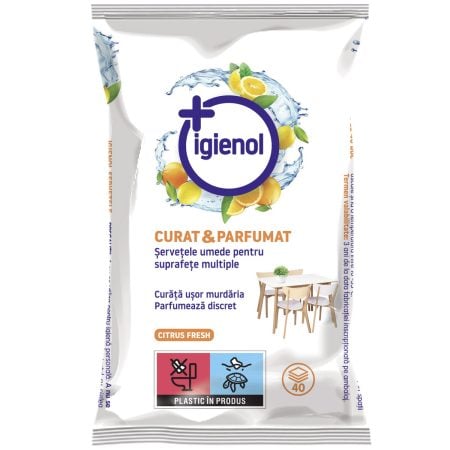 igienol servetele suprafete curat parfumat 40 buc